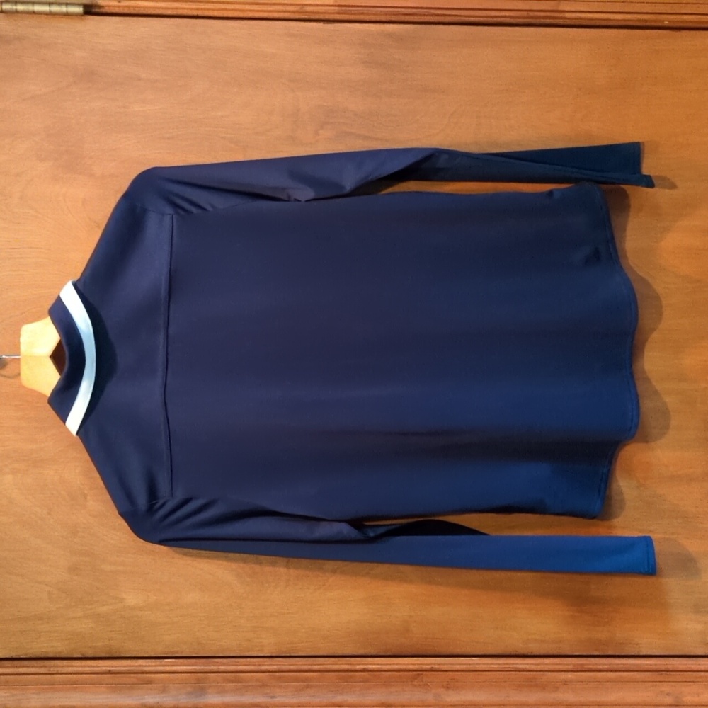 Belyn Key Birdie Long Sleeve Polo In Ink Size S - Picture 4 of 7